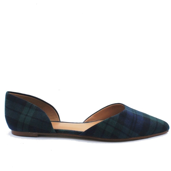 J. Crew Factory Shoes - New J.CREW Size 9.5 Zoe d'Orsay flats Tartan Plaid